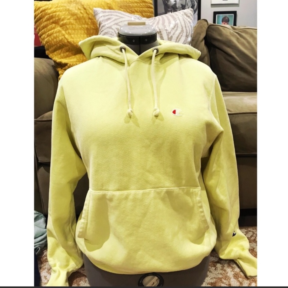 yellow champion hoodie!